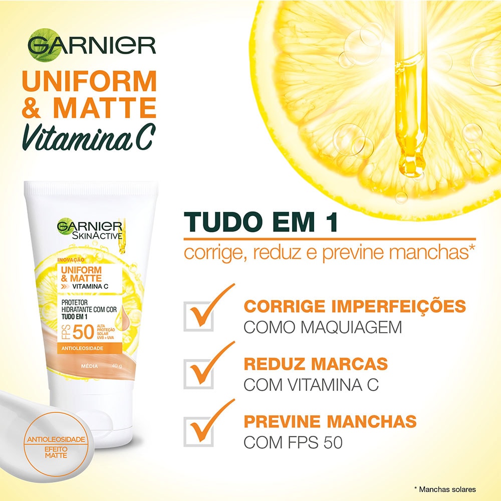 Protetor Hidratante Com Cor Média | Tudo em 1 | Garnier